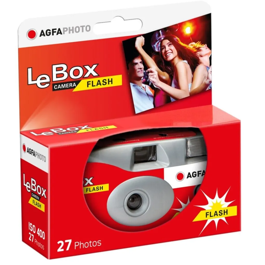 AgfaPhoto Verrassend Elektronica|Reisartikelen>LeBox Flash Wegwerpcamera met Flits