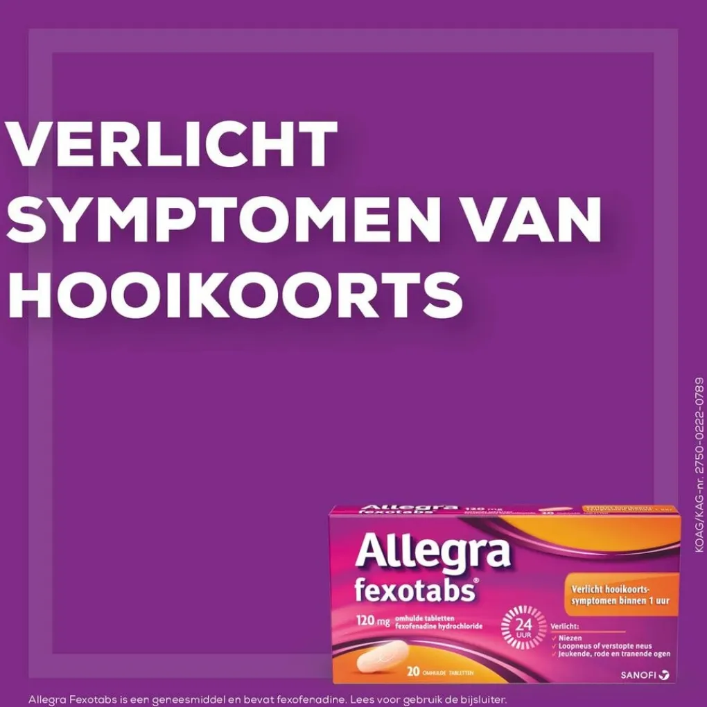 Allegra Allergische Reacties>Fexotabs Hooikoortstabletten