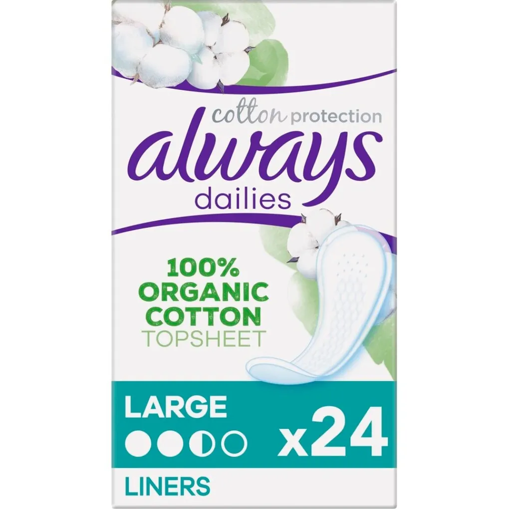 Always Dailies Inlegkruisjes>Cotton Large Inlegkruisjes