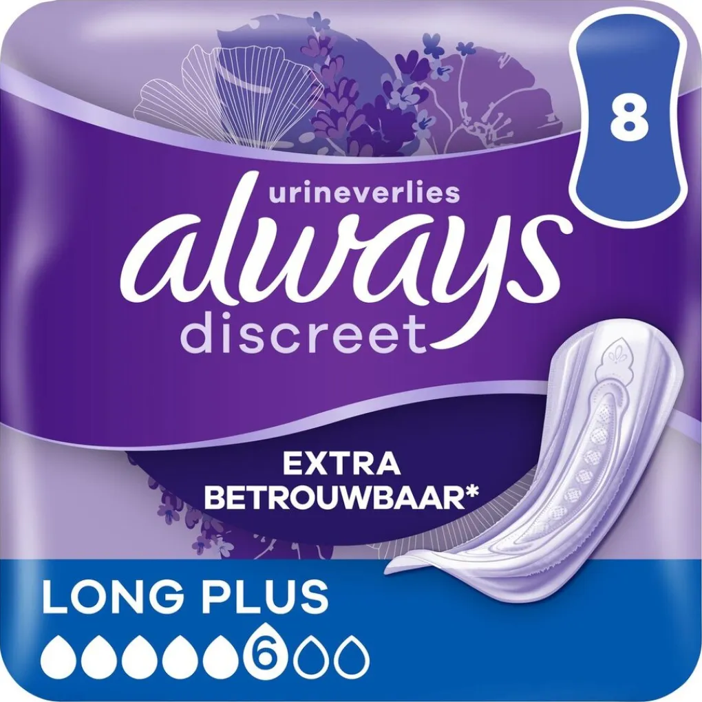 Always Discreet Incontinentie>Long Plus Incontinentieverband
