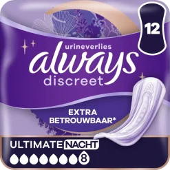 Always Discreet Incontinentie>Ultimate Night Incontinentieverband
