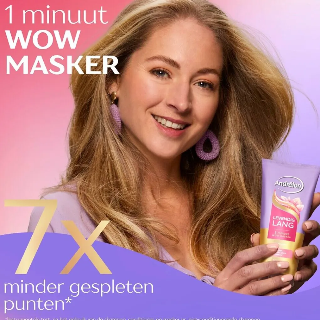 Andrelon Haarmasker>Andrélon Levendig Lang 1 Minuut Wow Haarmasker