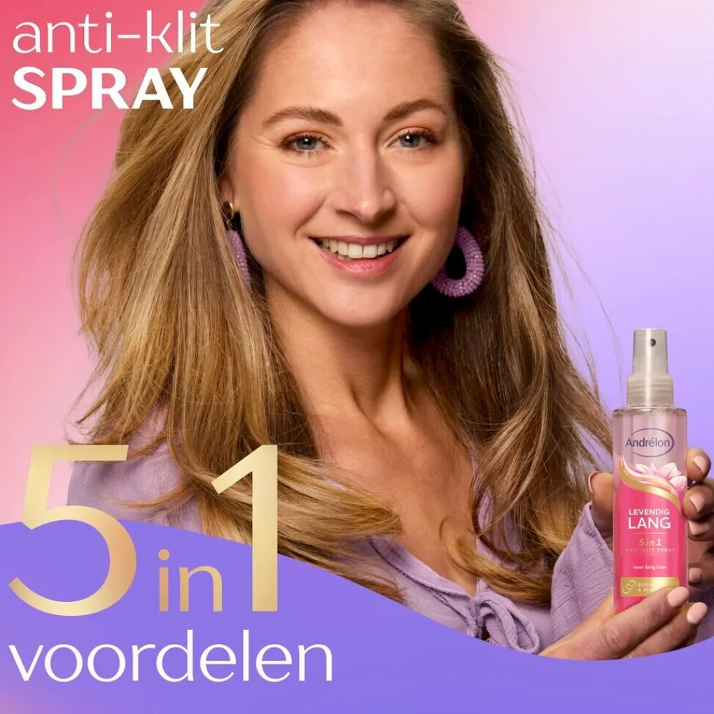 Andrelon Anti-Klitspray>Andrélon Levendig Lang 5-in-1 Anti-Klit Spray