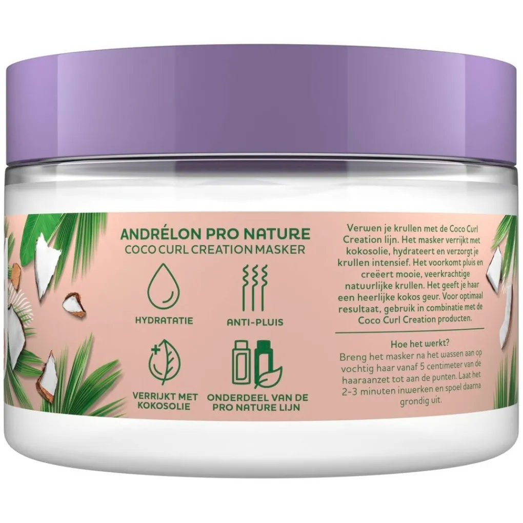 Andrelon Haarmasker>Andrélon Pro Nature Coco Curl Creation Haarmasker