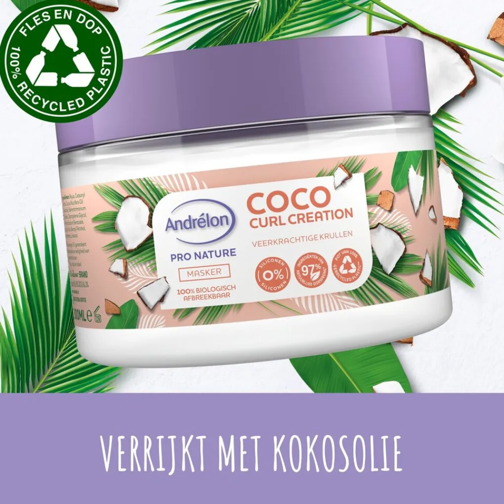Andrelon Haarmasker>Andrélon Pro Nature Coco Curl Creation Haarmasker