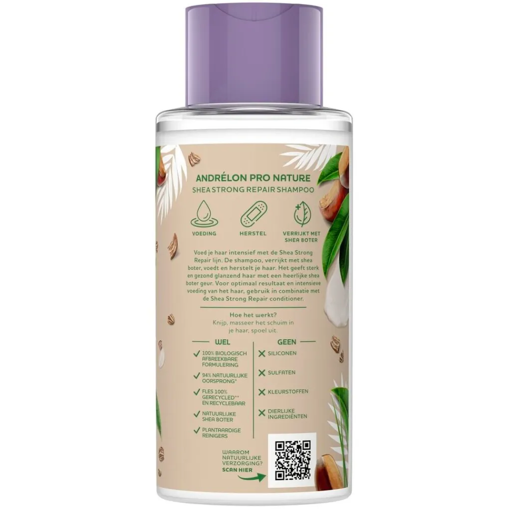 Andrelon Shampoo>Andrélon Pro Nature Shea Strong Repair Shampoo