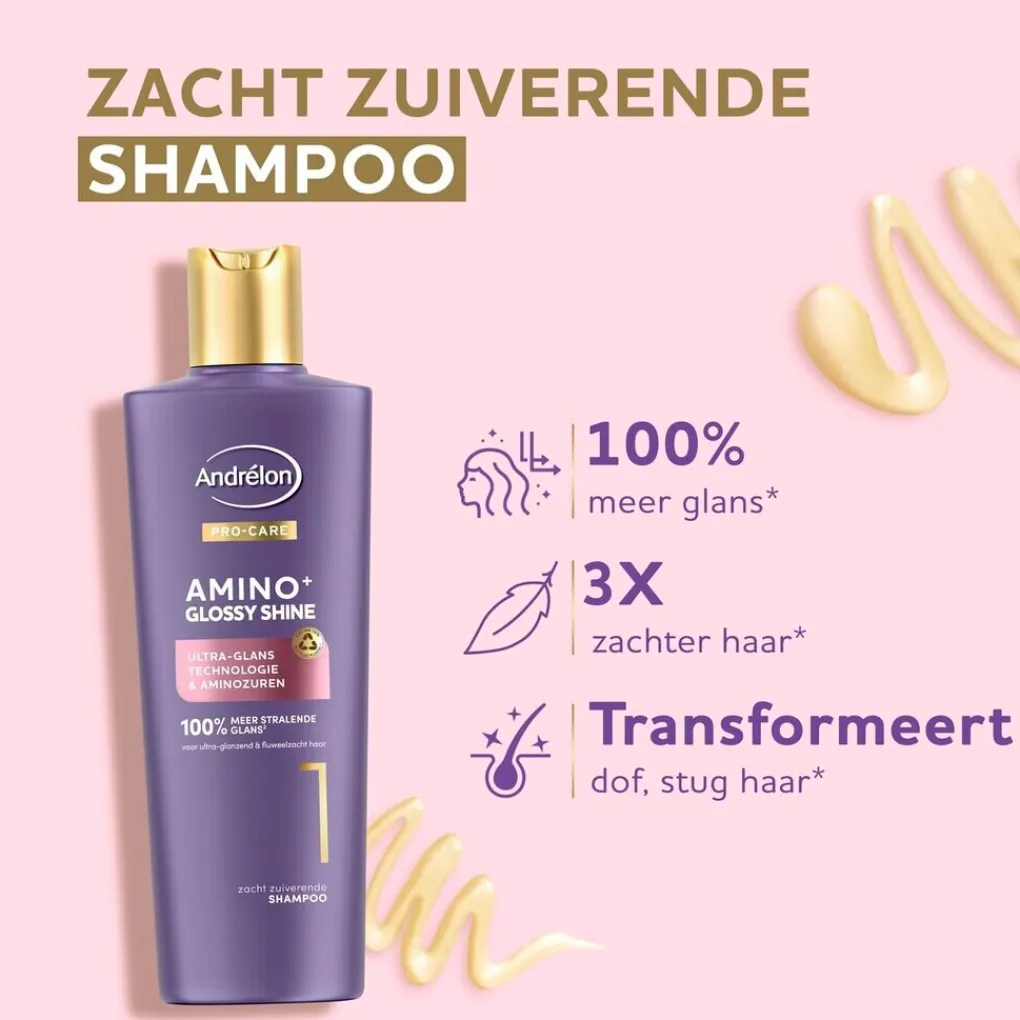Andrelon Pro-Care Shampoo>Andrélon Pro-Care Amino+ Glossy Shine Shampoo