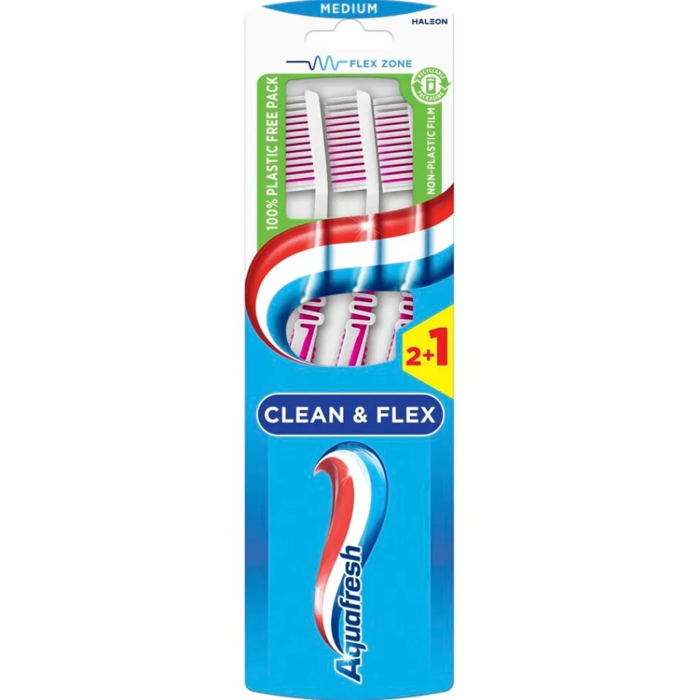 Aquafresh Tandenborstels>Clean & Flex Medium Tandenborstels