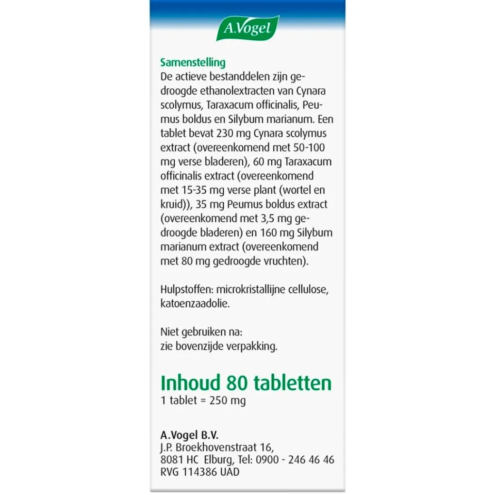 A.Vogel Natuurlijke Zelfzorgmiddelen>Boldocynara Tabletten