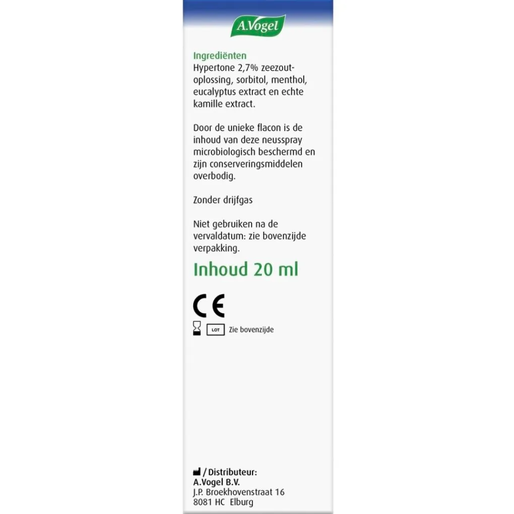 A.Vogel Luchtwegen|Natuurlijke Zelfzorgmiddelen>Cinuforce Extra Forte Neusspray