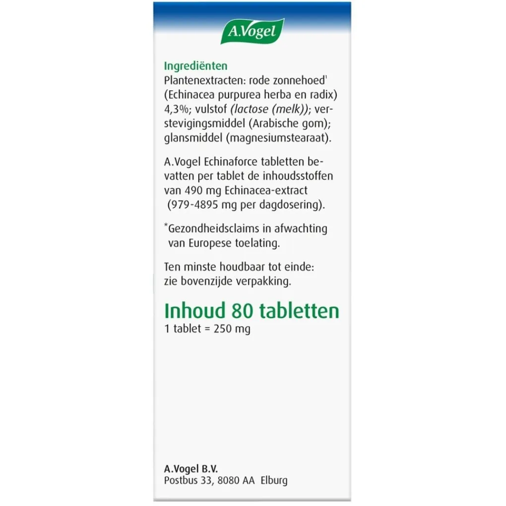 A.Vogel Natuurlijke Supplementen>Echinaforce Tabletten