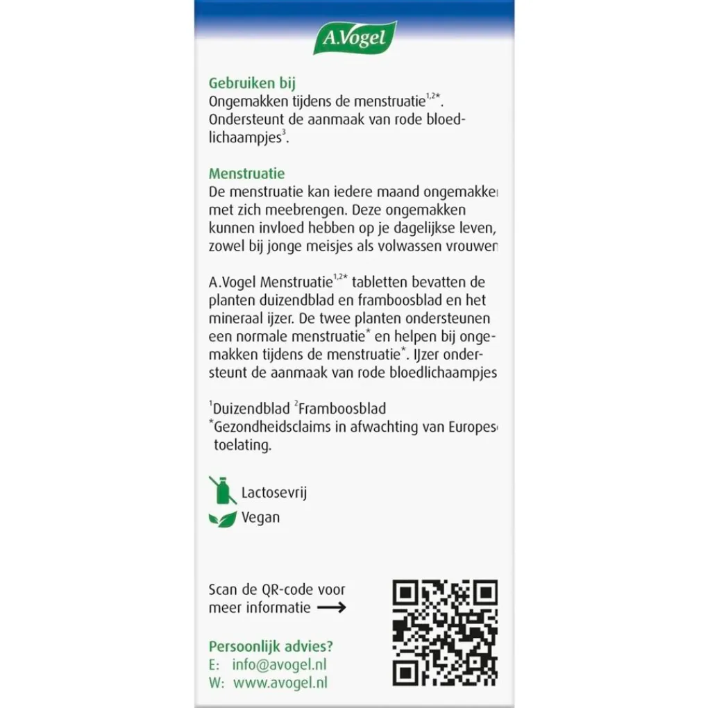 A.Vogel Natuurlijke Supplementen>Menstruatie Tabletten