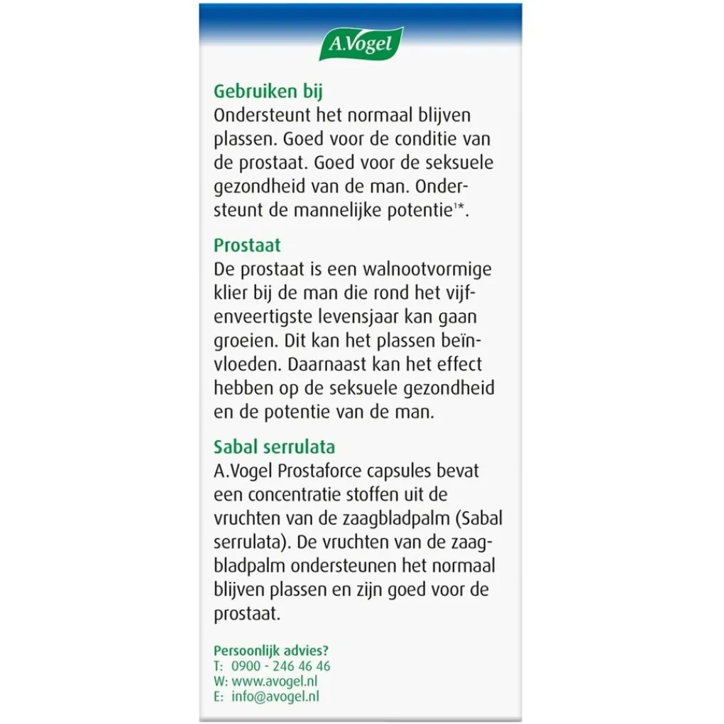 A.Vogel Natuurlijke Supplementen|Prostaatsupplementen>Prostaforce Capsules