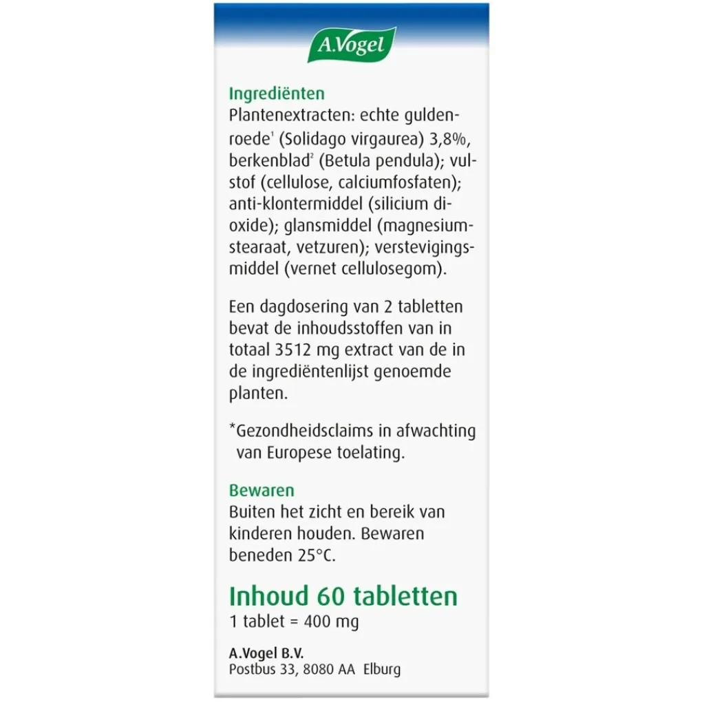 A.Vogel Natuurlijke Supplementen>Solidago Tabletten