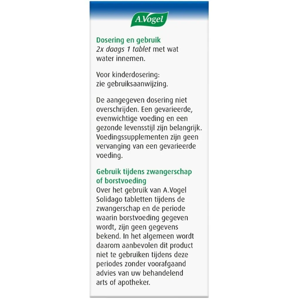 A.Vogel Natuurlijke Supplementen>Solidago Tabletten