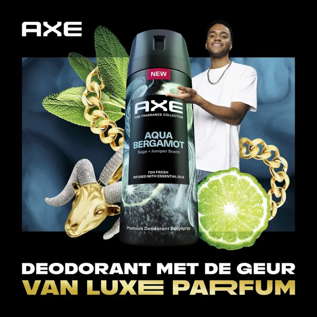 Axe Fine Fragrance Deospray>Aqua Bergamot Deodorant & Bodyspray