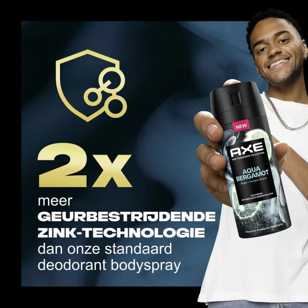 Axe Fine Fragrance Deospray>Aqua Bergamot Deodorant & Bodyspray