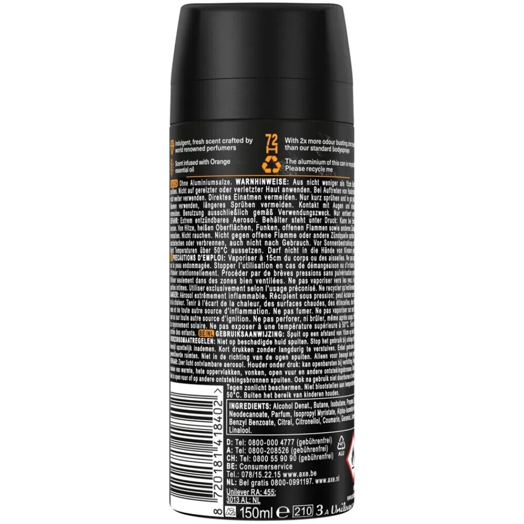 Axe Fine Fragrance Deospray>Black Vanilla Deodorant Bodyspray