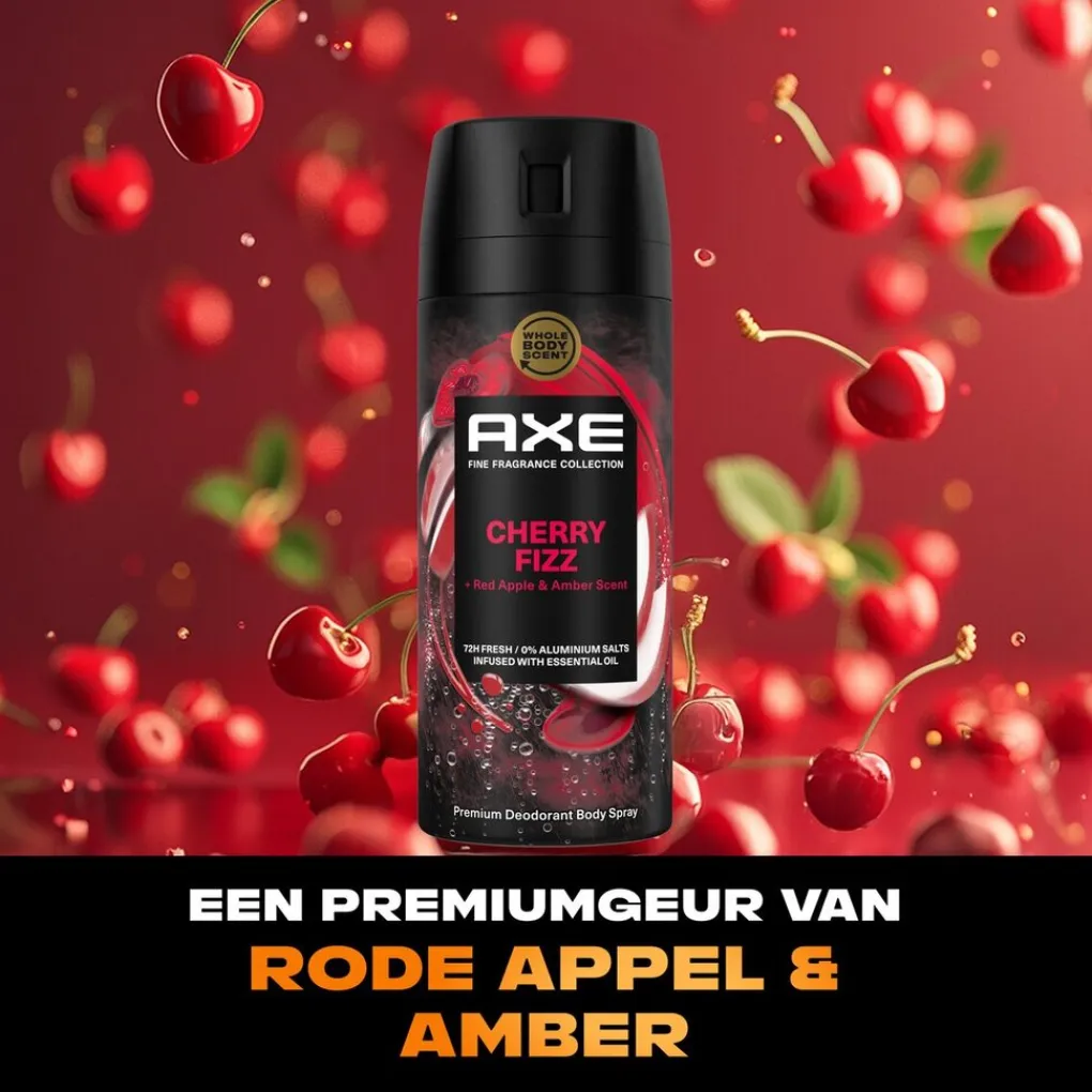 Axe Fine Fragrance Deospray>Cherry Fizz Deodorant Bodyspray