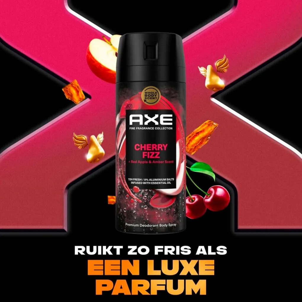 Axe Fine Fragrance Deospray>Cherry Fizz Deodorant Bodyspray
