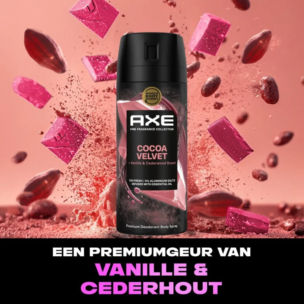 Axe Fine Fragrance Deospray>Cocoa Velvet Deodorant Bodyspray