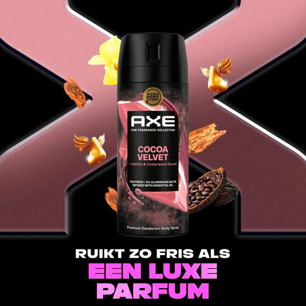 Axe Fine Fragrance Deospray>Cocoa Velvet Deodorant Bodyspray