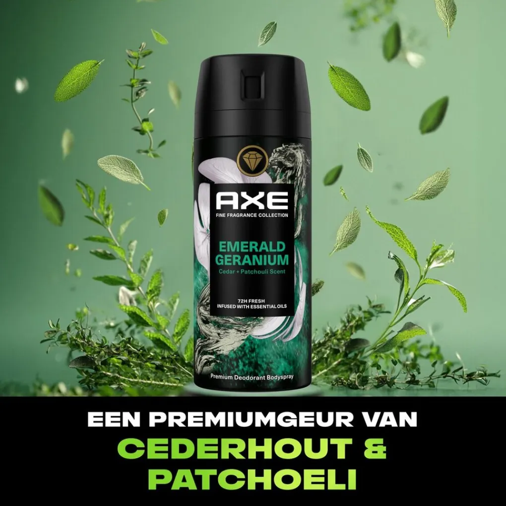 Axe Fine Fragrance Deospray>Emerald Geranium Deodorant & Bodyspray