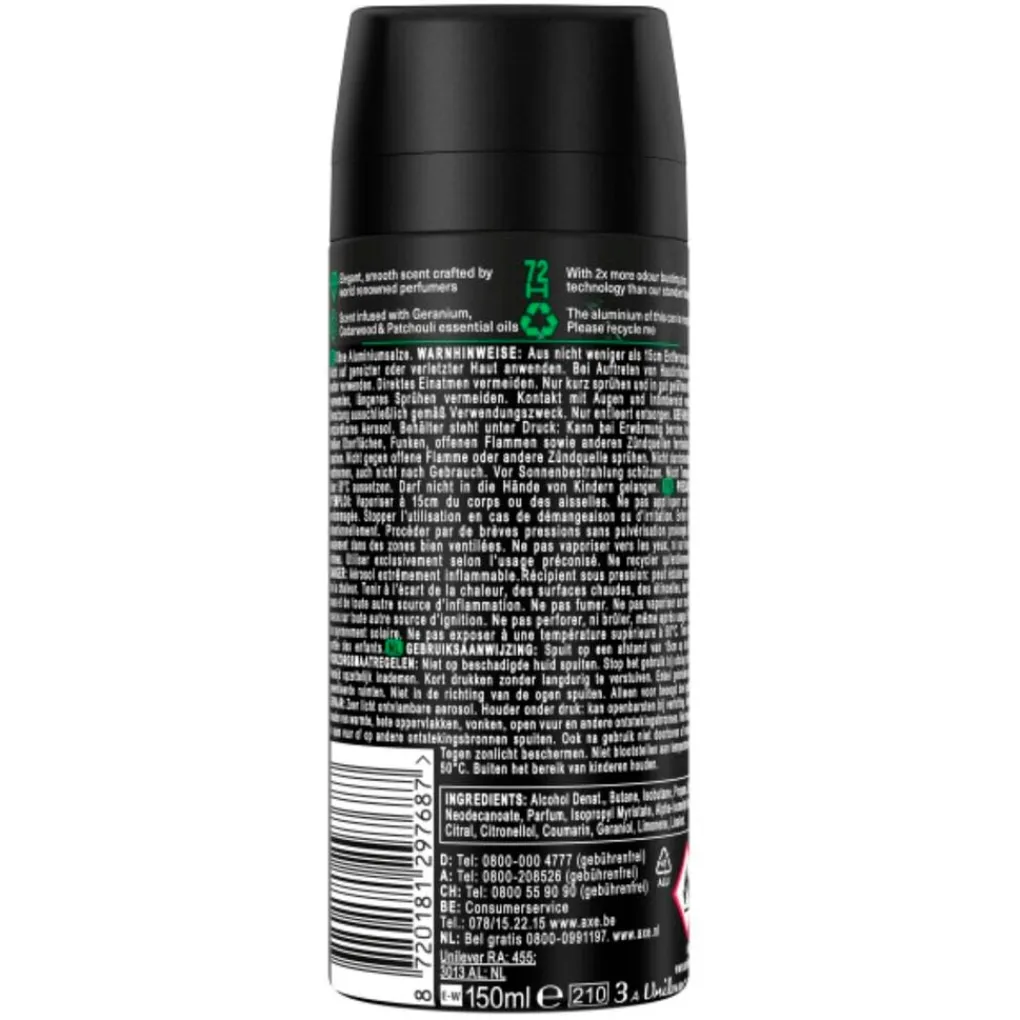 Axe Fine Fragrance Deospray>Emerald Geranium Deodorant & Bodyspray