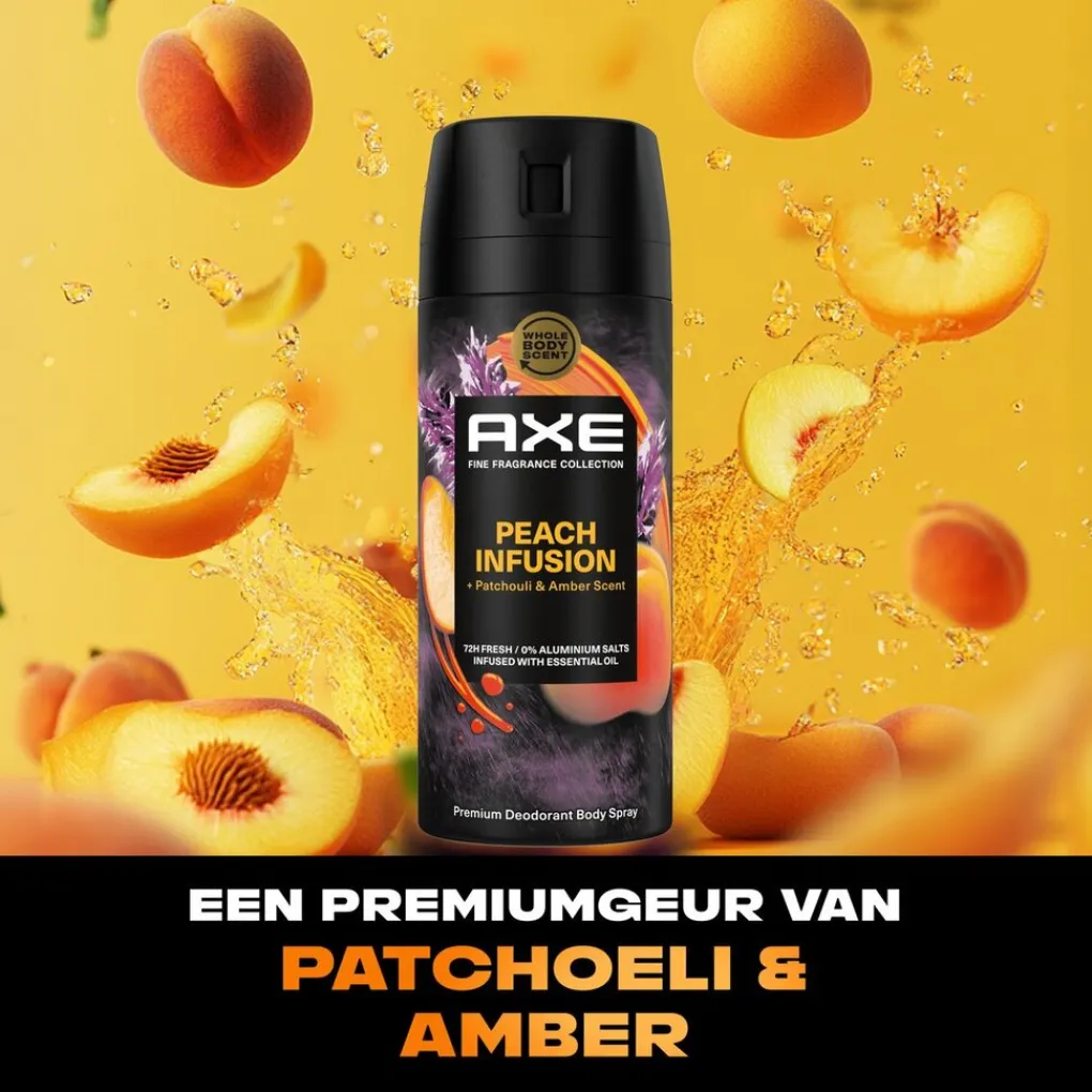 Axe Fine Fragrance Deospray>Peach Infusion Deodorant Bodyspray