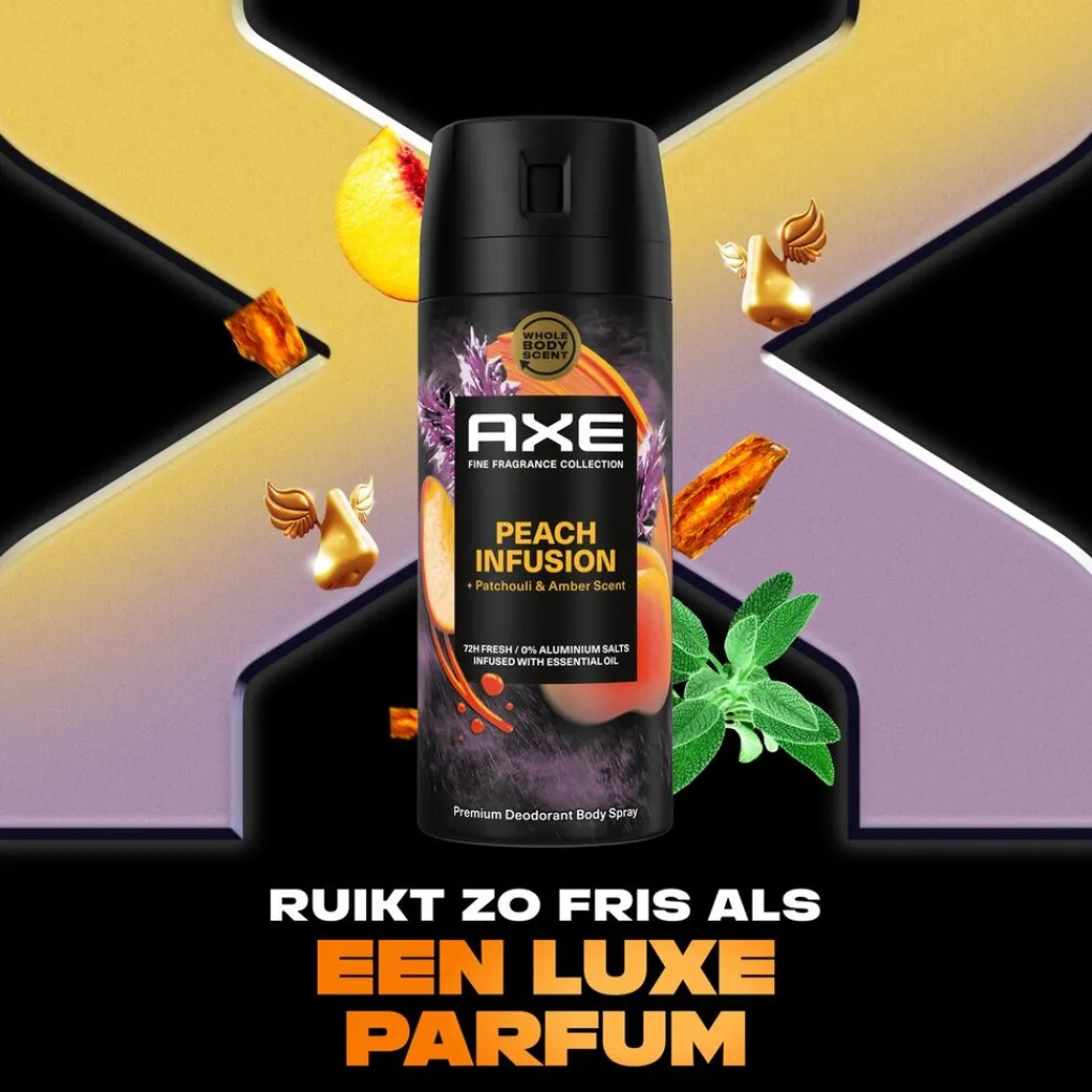 Axe Fine Fragrance Deospray>Peach Infusion Deodorant Bodyspray