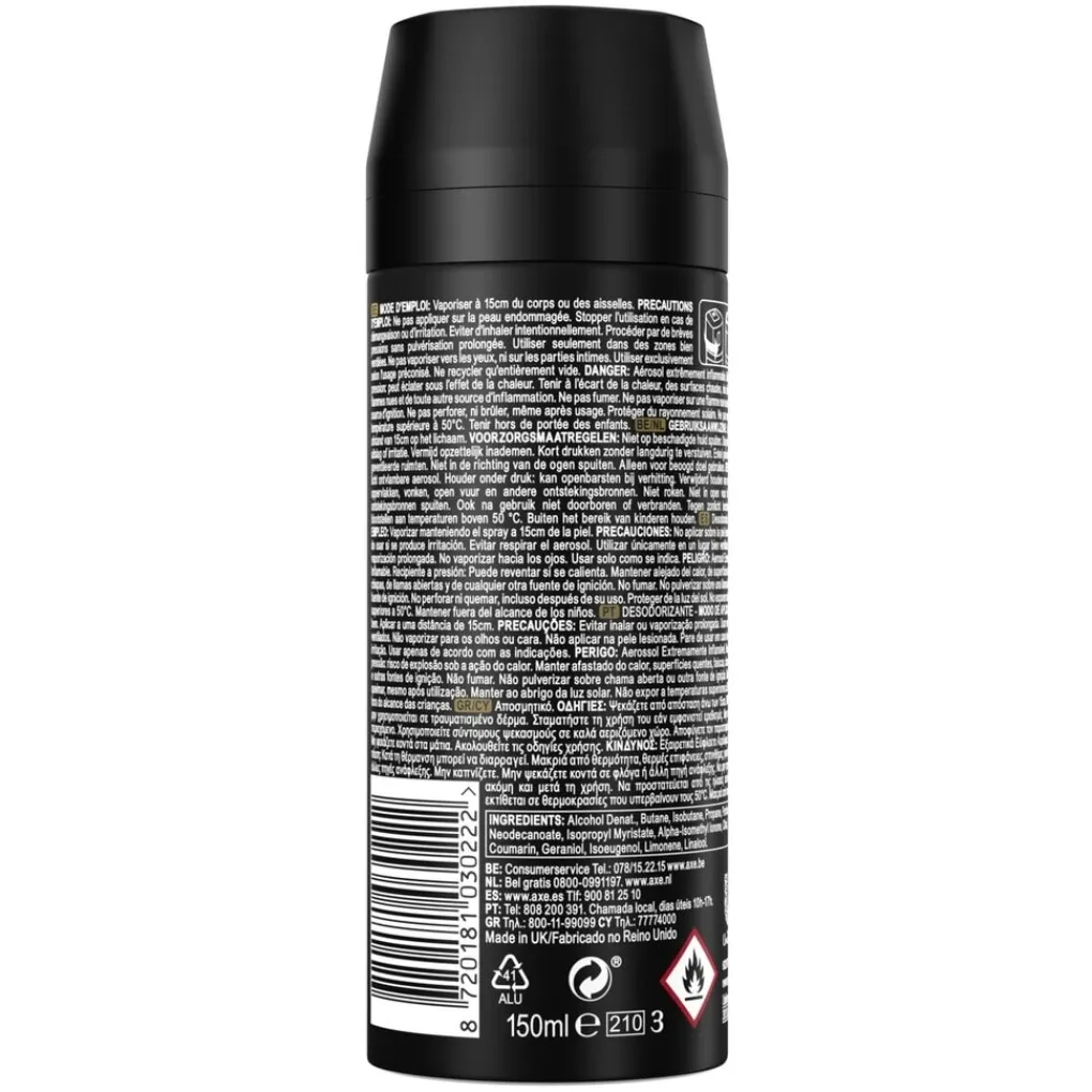 Axe Deospray>Gold Temptation Deodorant & Bodyspray