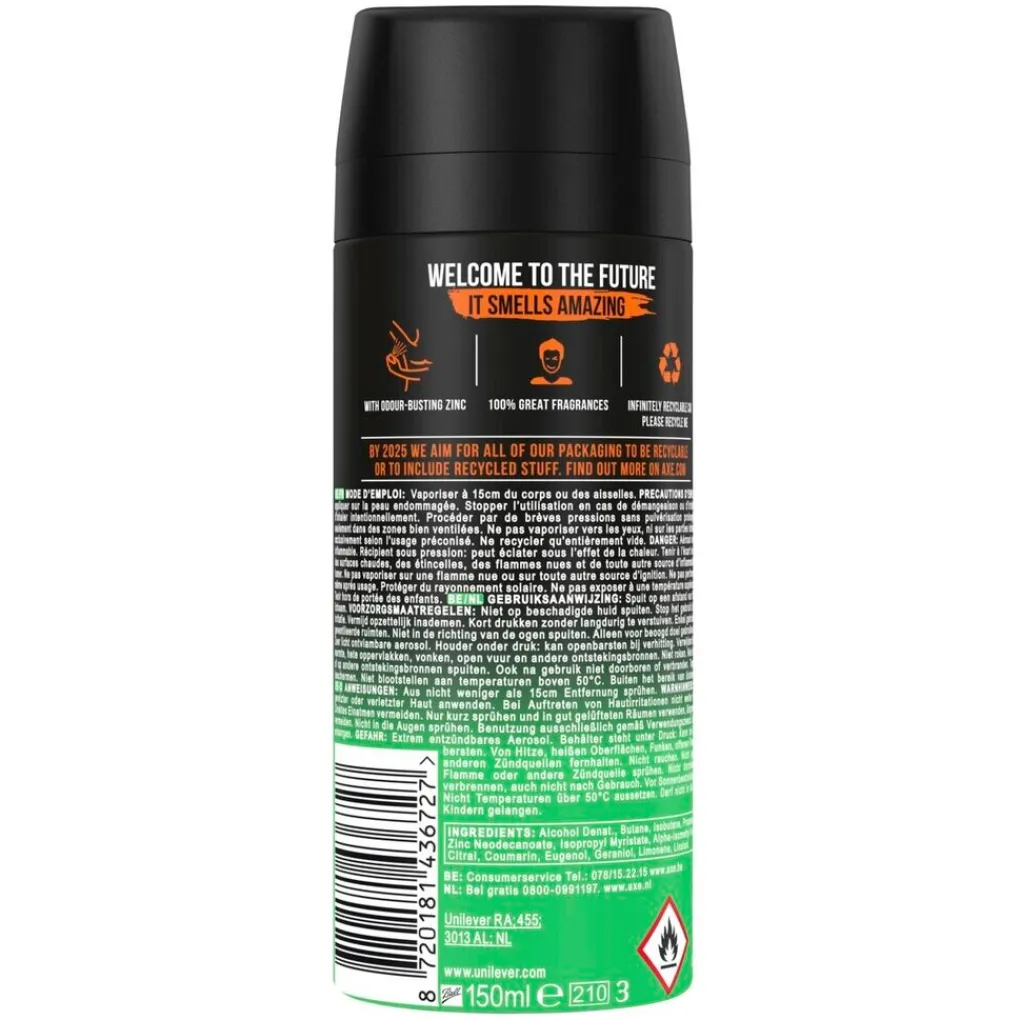 Axe Deospray>Jungle Fresh Deodorant & Bodyspray