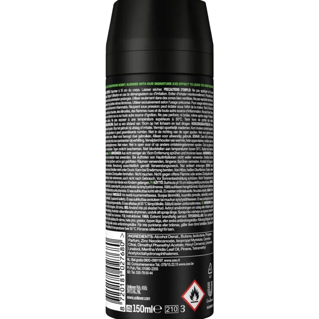 Axe Deospray>Wild Mojito & Cedarwood Deodorant & Bodyspray