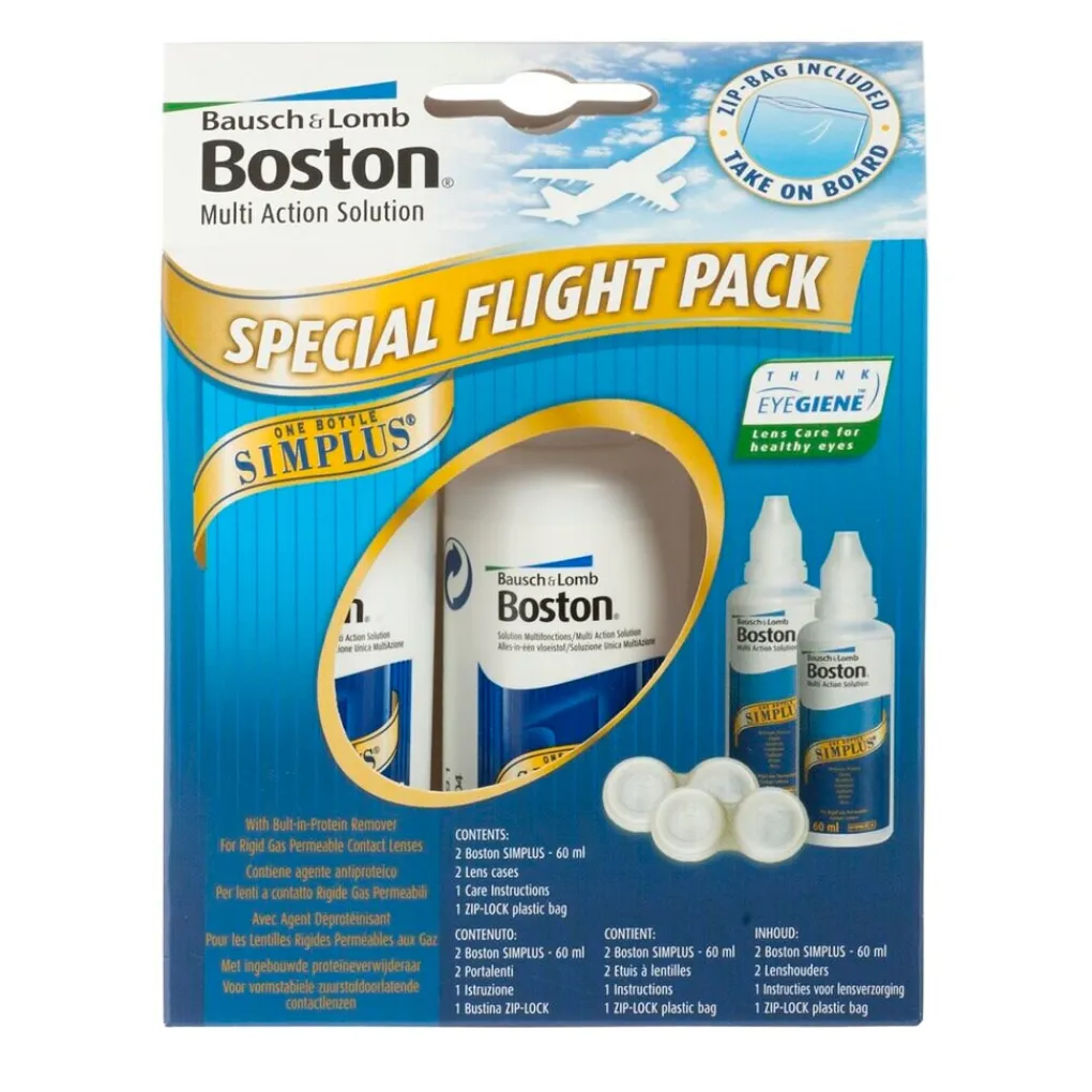 Bausch & Lomb Lenzenvloeistof>Bausch + Lomb Boston Simplus Lenzenvloeistof Special Flight Pack