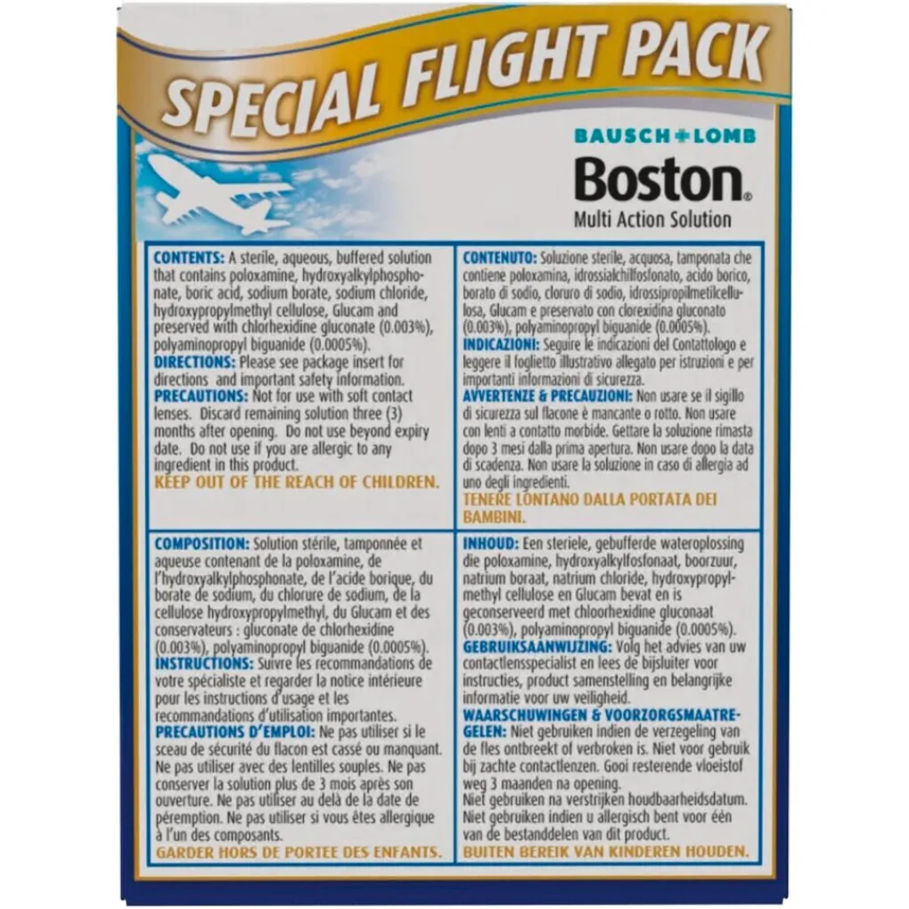 Bausch & Lomb Lenzenvloeistof>Bausch + Lomb Boston Simplus Lenzenvloeistof Special Flight Pack
