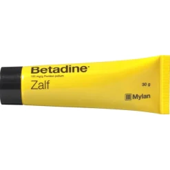 Betadine Wondontsmetting>Zalf met 100mg/ml Povidon Jodium