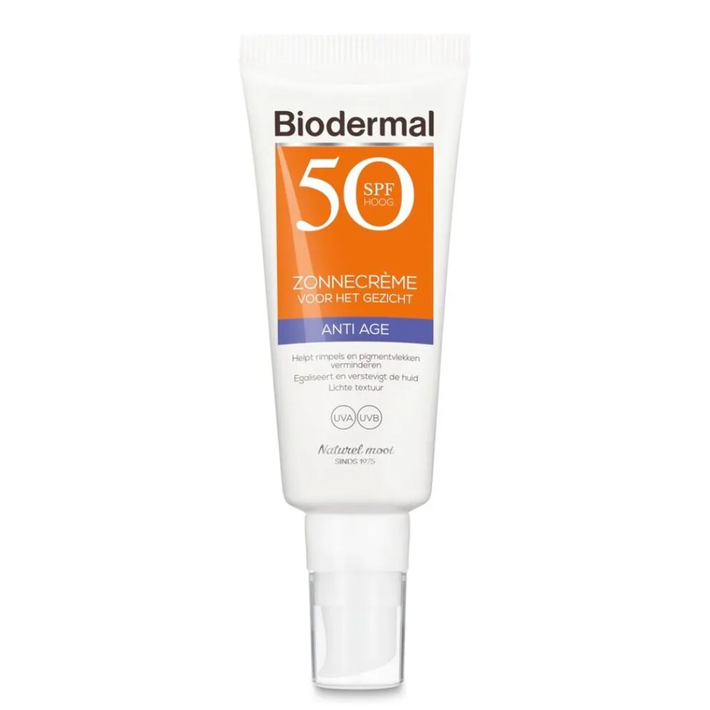Biodermal Zonnebrand>Anti Age SPF50+ Zonnecrème voor het Gezicht
