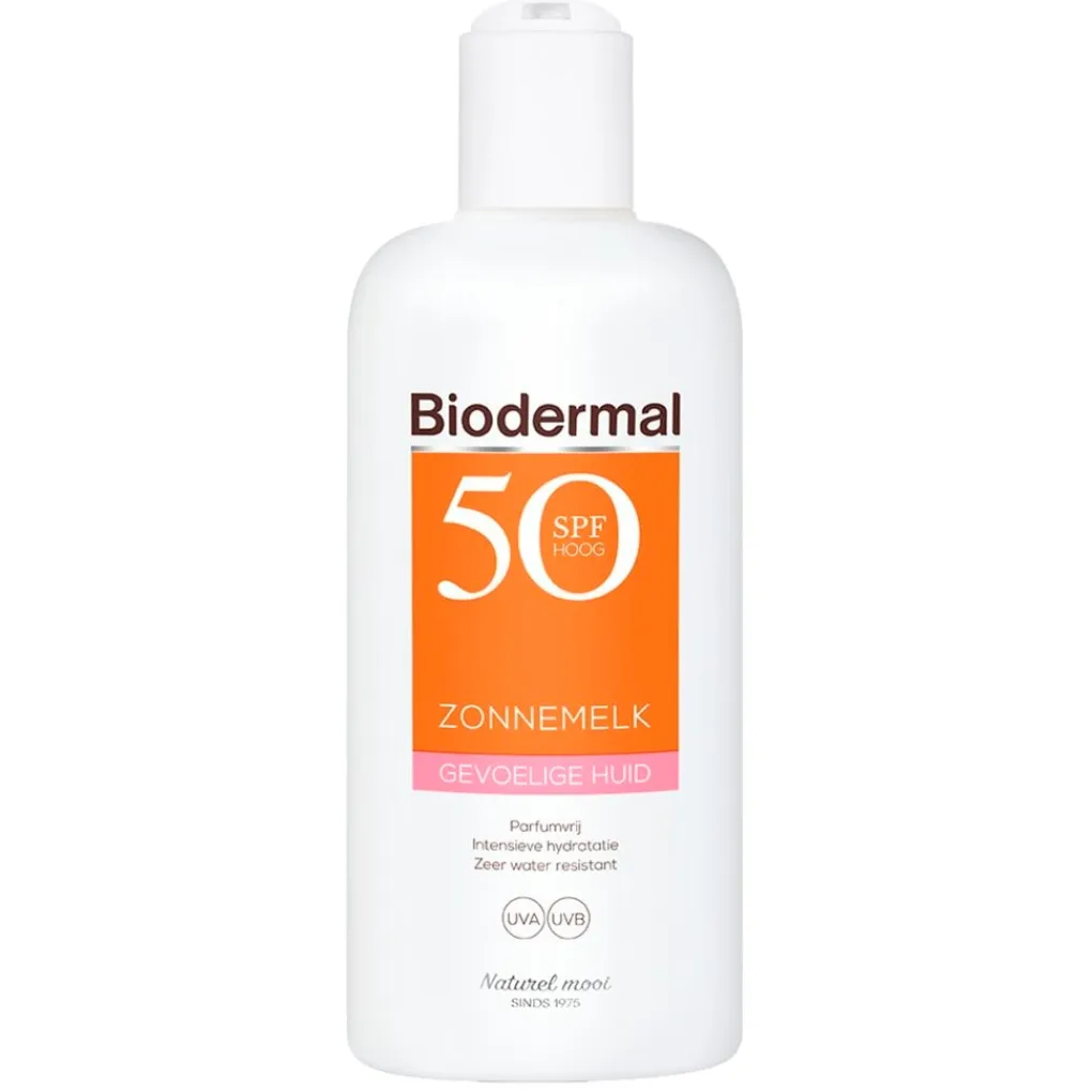 Biodermal Zonnebrand>Gevoelige Huid SPF50 Zonnemelk