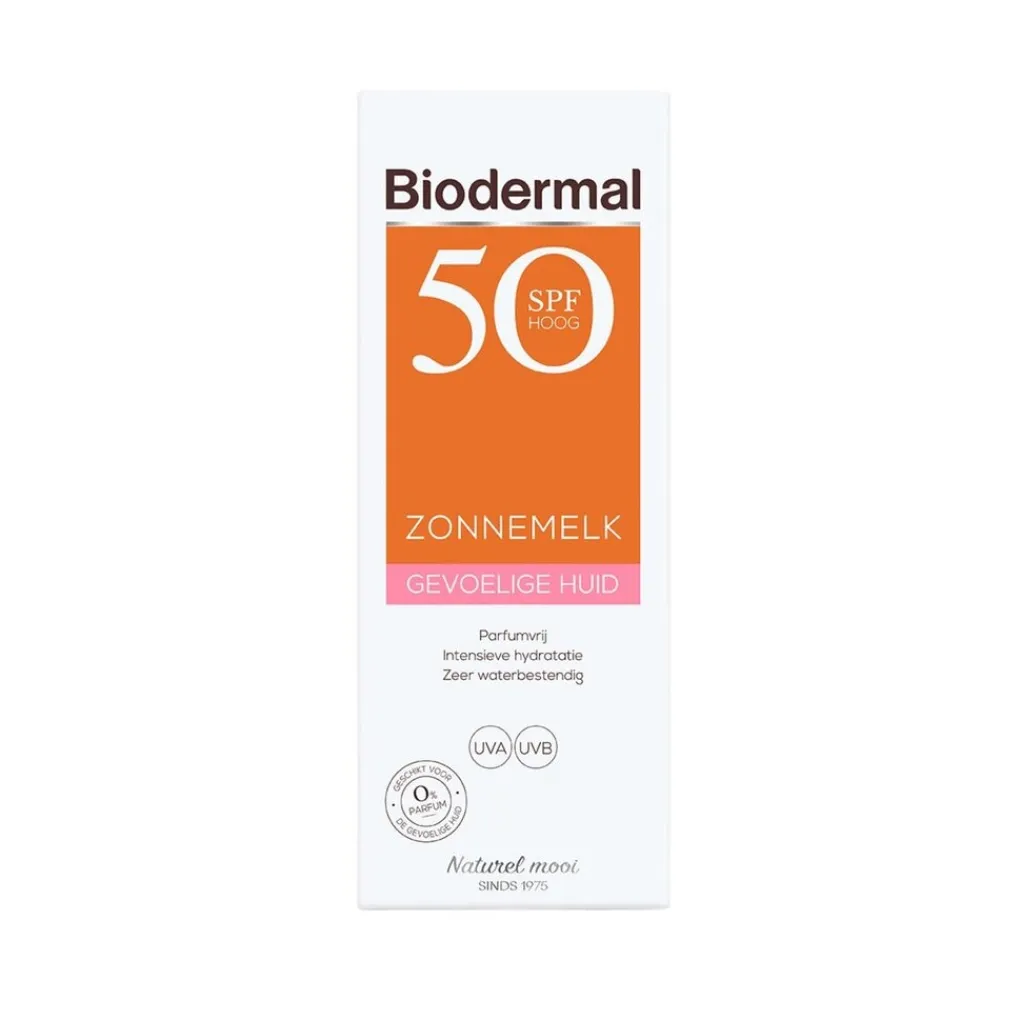 Biodermal Zonnebrand>Gevoelige Huid SPF50 Zonnemelk