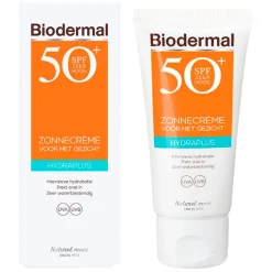 Biodermal Zonnebrand>Hydraplus SPF50+ Zonnecrème voor het Gezicht