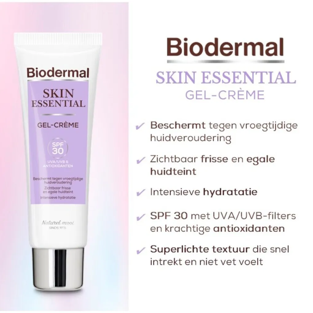 Biodermal Dagcreme>Skin Essential SPF30 Gel-Crème