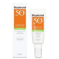 Biodermal Zonnebrand>SPF50+ Matterende Zonnefluïde voor je Gezicht