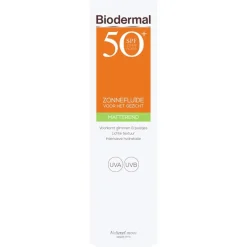 Biodermal Zonnebrand>SPF50+ Matterende Zonnefluïde voor je Gezicht