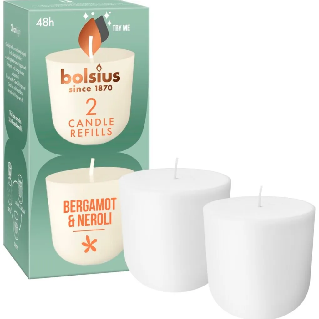 Bolsius Kaarsen>Clean Light Bergamot & Neroli Navulling