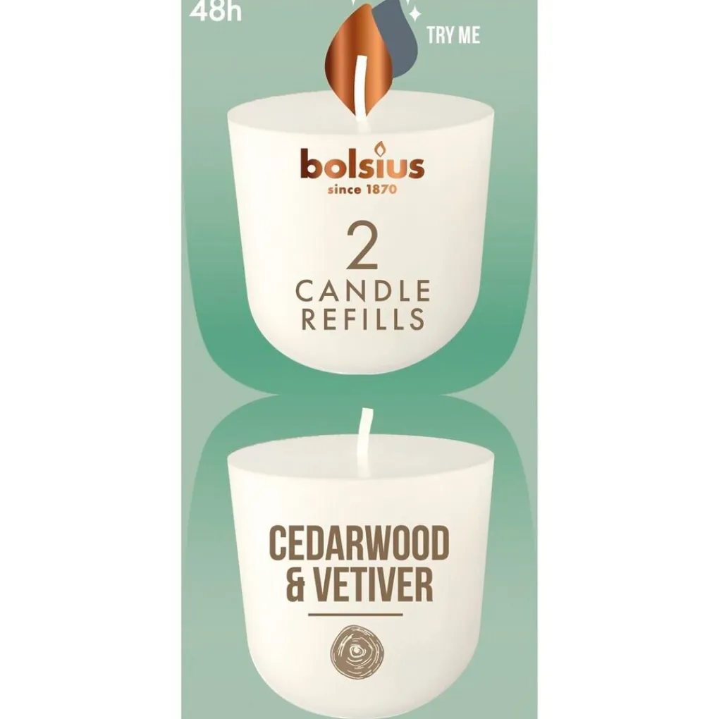 Bolsius Kaarsen>Clean Light Cederwood Navulling