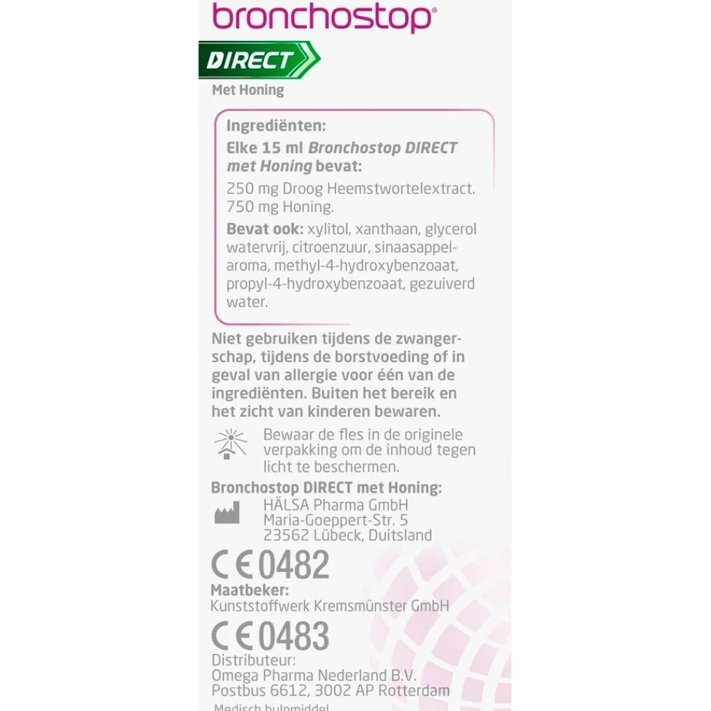 Bronchostop Luchtwegen>Direct met Honing