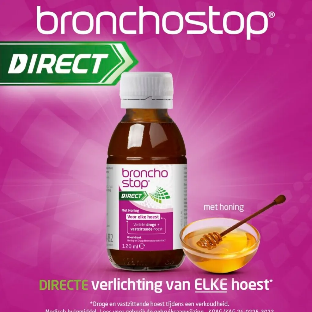Bronchostop Luchtwegen>Direct met Honing