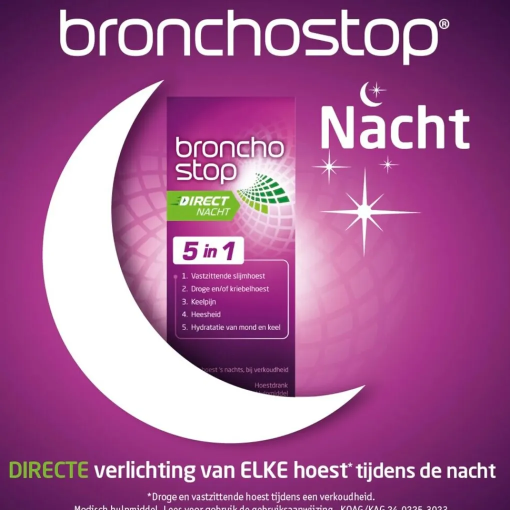 Bronchostop Luchtwegen>Direct Nacht 5-in-1 Hoestdrank