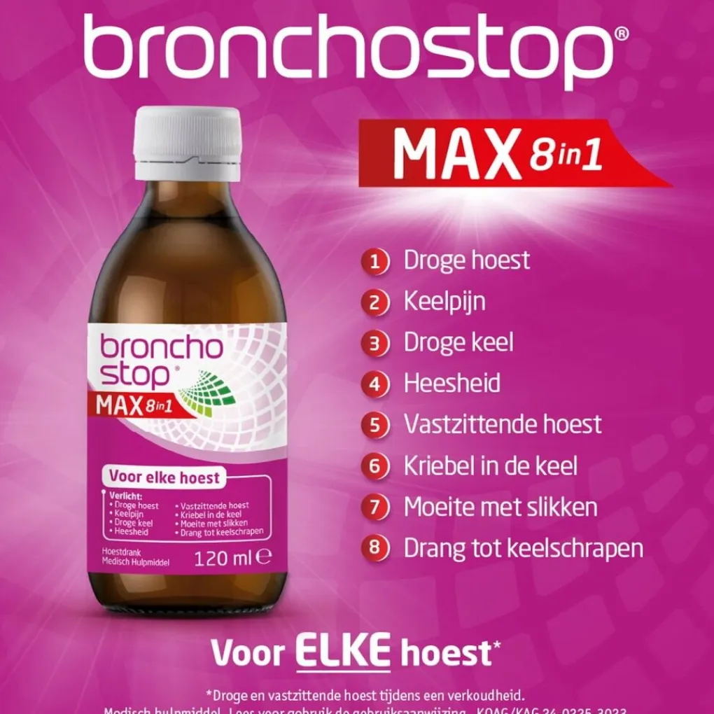 Bronchostop Luchtwegen>Max 8-in-1 Hoestdrank