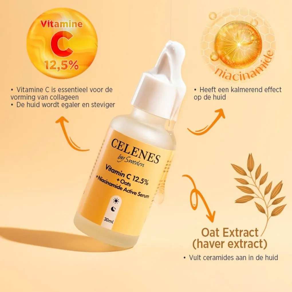 CELENES BY SWEDEN Serum>By Sweden Vitamine C 12,5% Actief Serum